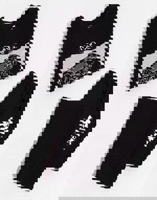 PlayStation Boys Black Game Controller & Symbols Graphic Print Long Sleeve Long Leg Pyjama Set [dis]