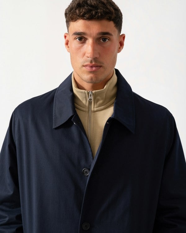 GANT Mens Cotton Car Coat - 433 Evening Blue