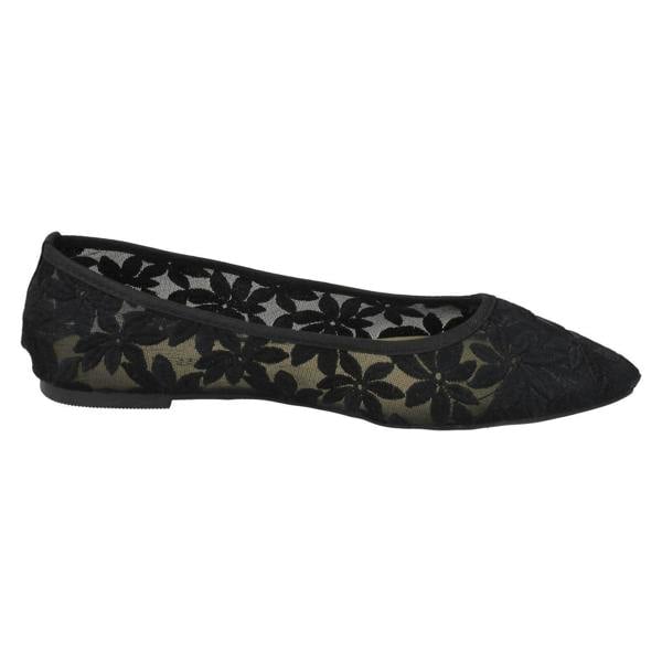 Spot On Ladies Spot On Flowery Ballerinas