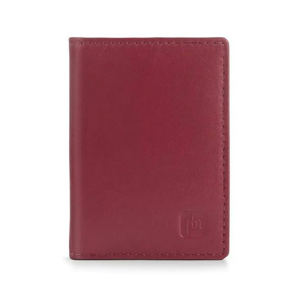 Leather Credit Card Holder Fuchsia-1