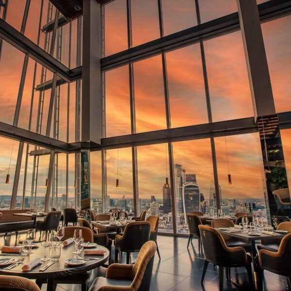 Three Course Sunset Experience for Two at Aqua Shard, London