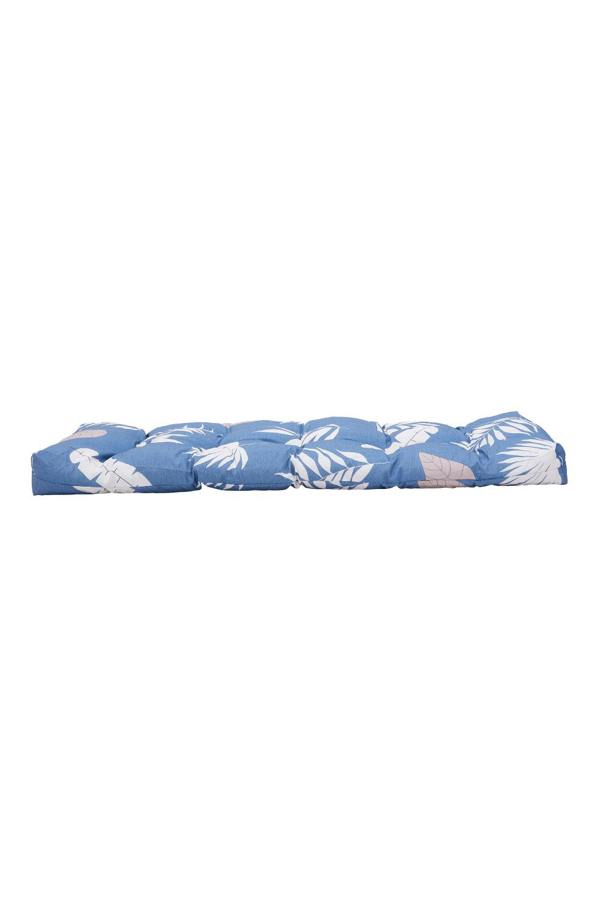 Living and Home 130cm W x 50cm D Waterproof Patio Bench Leaves Print Seat Cushion