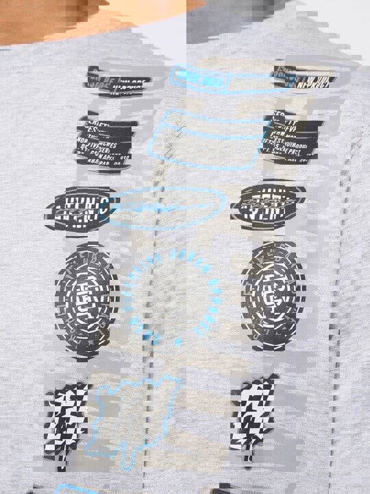 Crosshatch Pepperhill T-Shirt Light Grey Marl