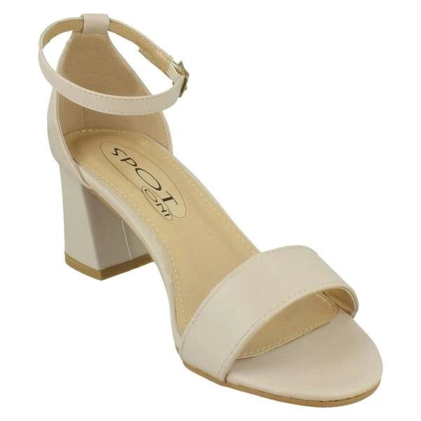 Spot On Ladies Spot On Mid Block Heel Sandals F12012