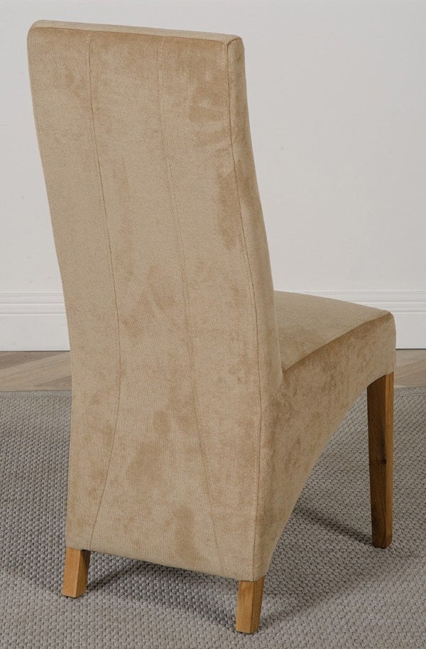 That's Furniture Kuba Large Oak Dining Table with Lola Fabric Chairs