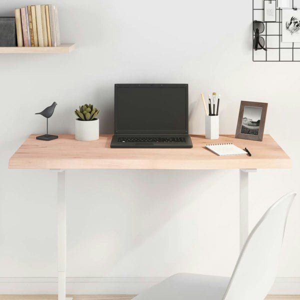 Berkfield Table Top 100x50x4 cm Untreated Solid Wood Oak
