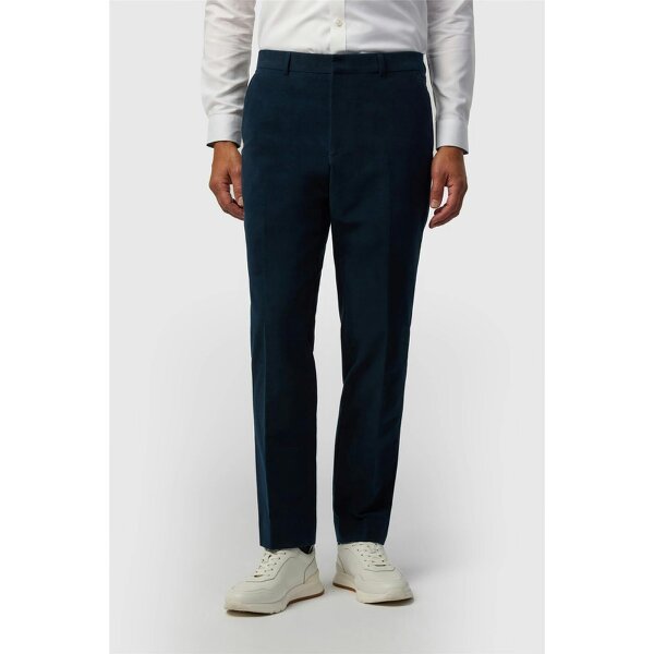 Ted Baker Tailored Fit Navy Moleskin Trousers