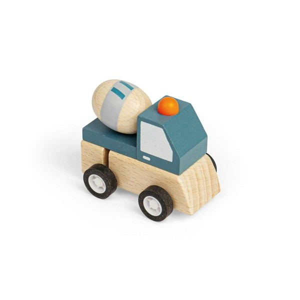 Bigjigs Toys Wind Up Trucks - Mixer, Roller (Pk 2)