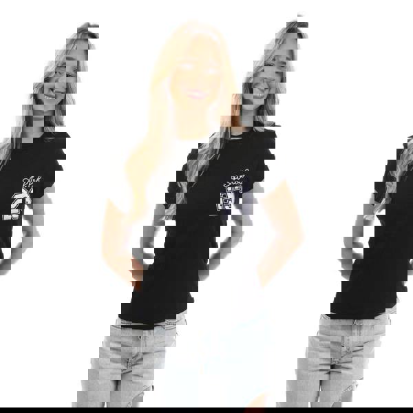 Off White Womens/Ladies Embroidered Fitted T-Shirt - Black/White