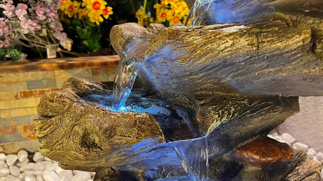 Tranquillity Water Features 5 Tier Wood Cascade Woodland Water Feature
