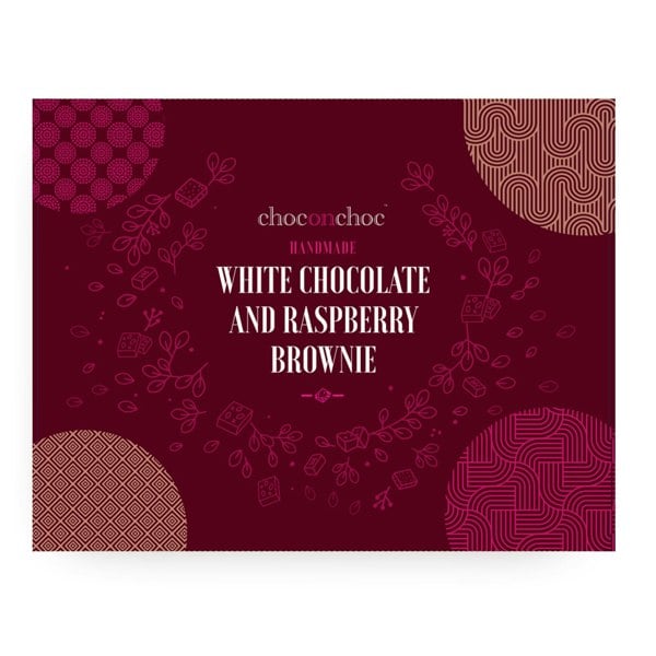 CHOC ON CHOC White Chocolate and Raspberry Brownie
