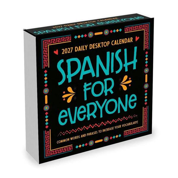 Spanish for Everyone Desk Calendar 2027, Desk Calendars, Day To View, Travel, Gift