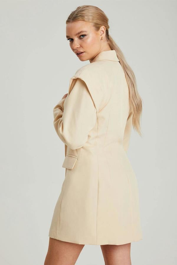 Urban Bliss Stone Power Shoulder Blazer Dress