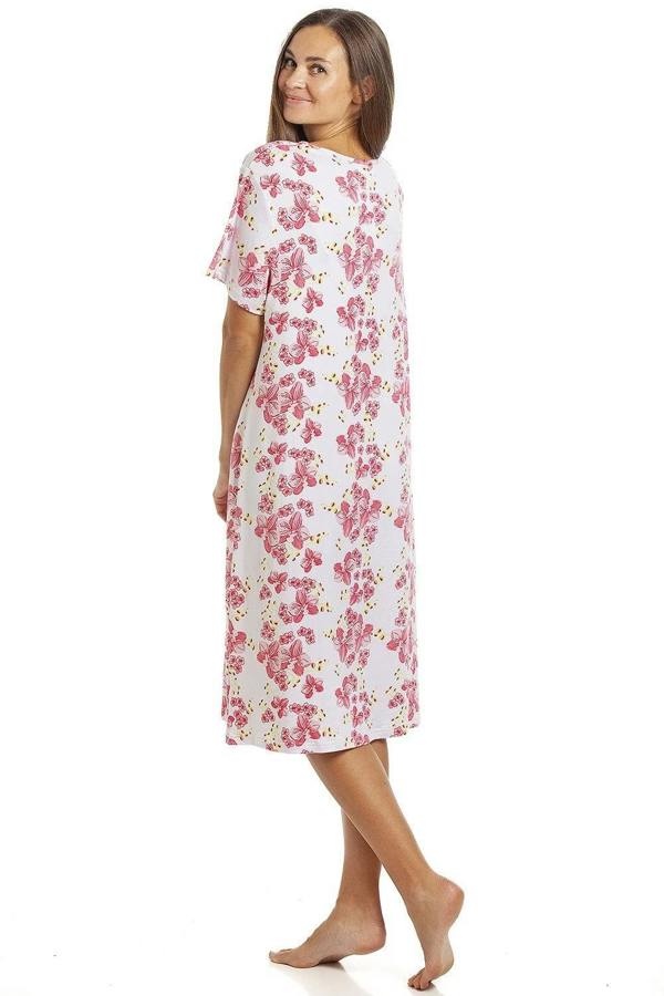 Womens Short Sleeve Knee Length Nightdress