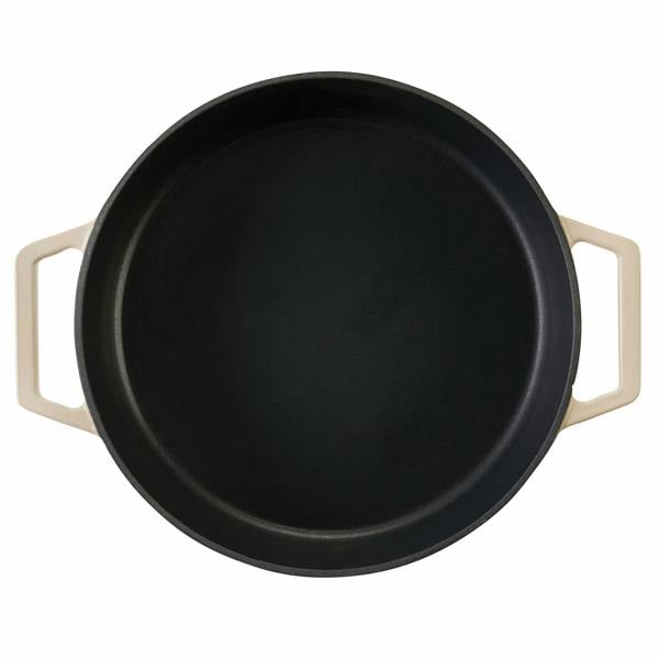 Cooks Professional 26cm Cast Iron Casserole | Off White