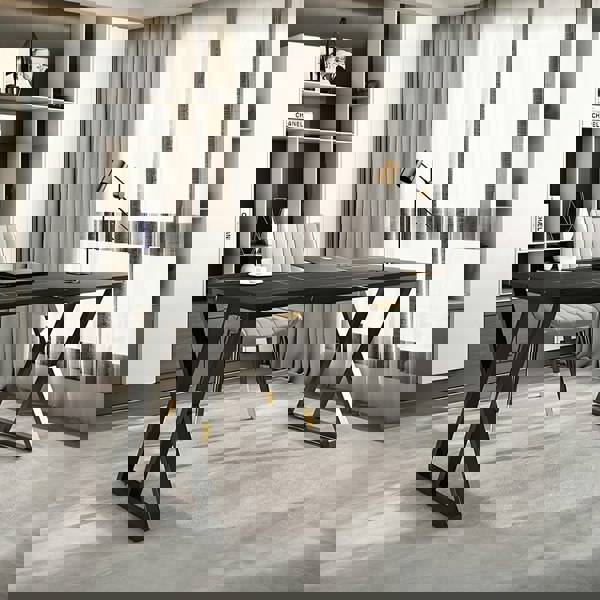 Arbaz Office Desk, Sintered Stone - office home desk