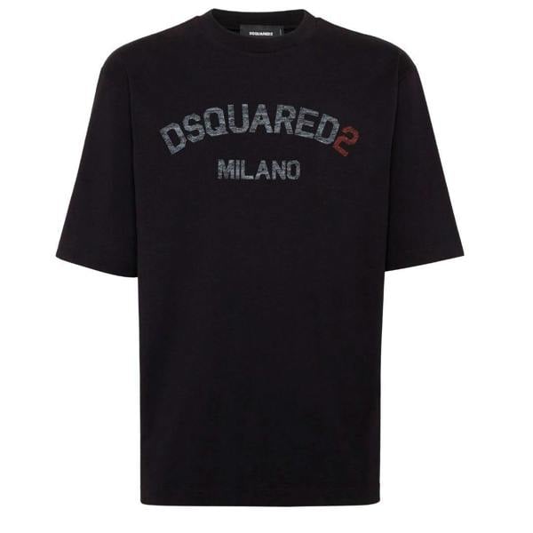 DSquared2 Mens Milano Logo T-Shirt - Black - 