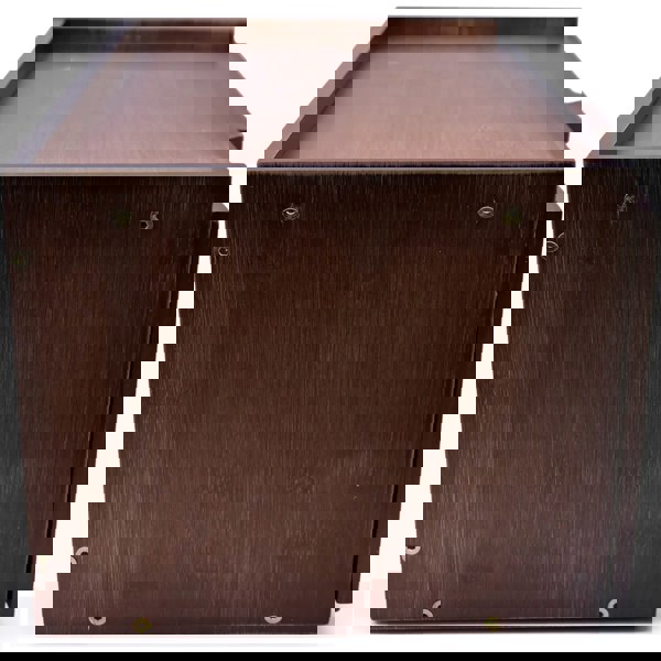 Maison des Cadeaux Retro Bamboo Single-Layer Bread Bin with Top Shelf