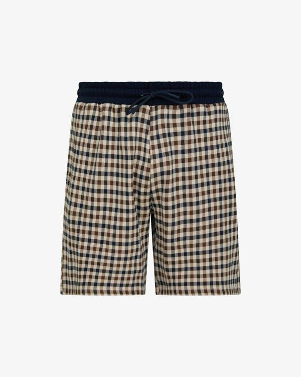 Aquascutum Mens Club Check Shorts - Navy 11