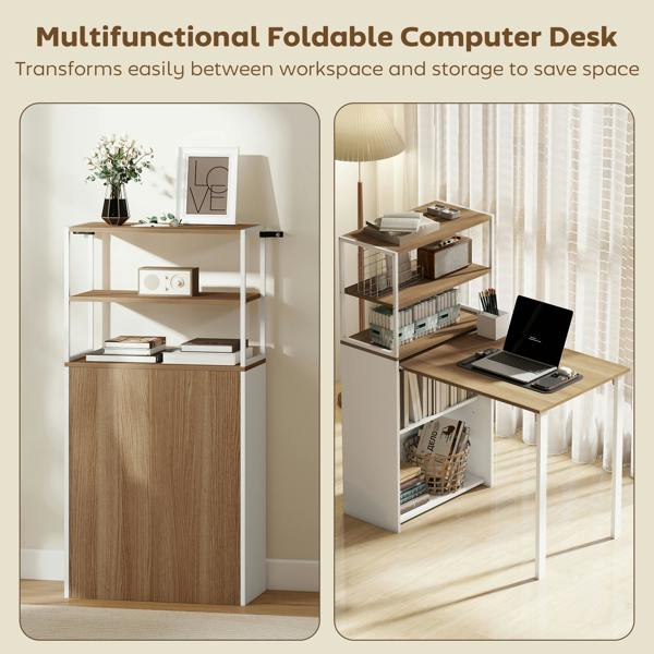 Desk with Shelves