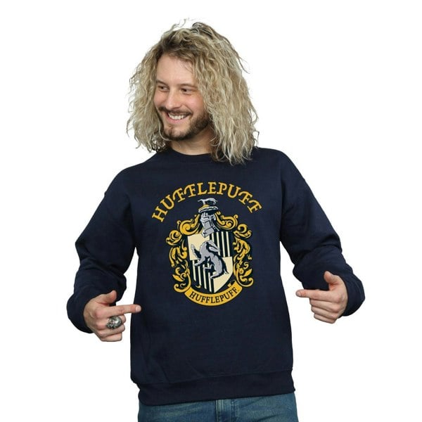 Harry Potter Mens Hufflepuff Sweatshirt - Navy Blue