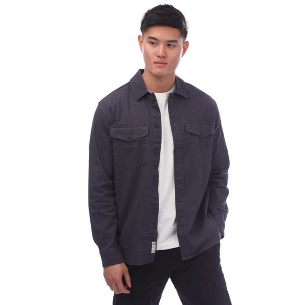 Jack And Jones Mens Stretch Overshirt - Navy