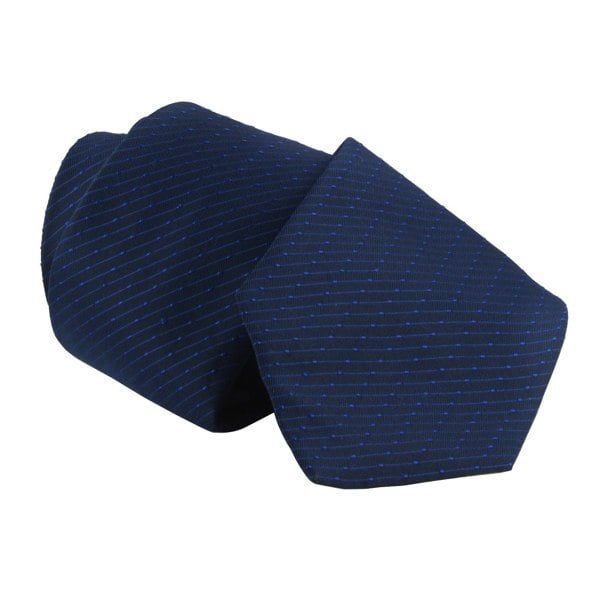 Dunhill silk tie In a fine corded stripe pattern navy blue