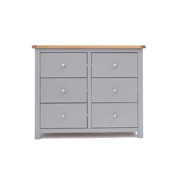 Mirano 6 Drawer Chest of Drawers Chrome Knob