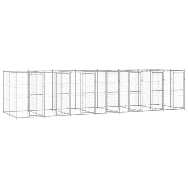 Berkfield Outdoor Dog Kennel Galvanised Steel 16.94 m�__