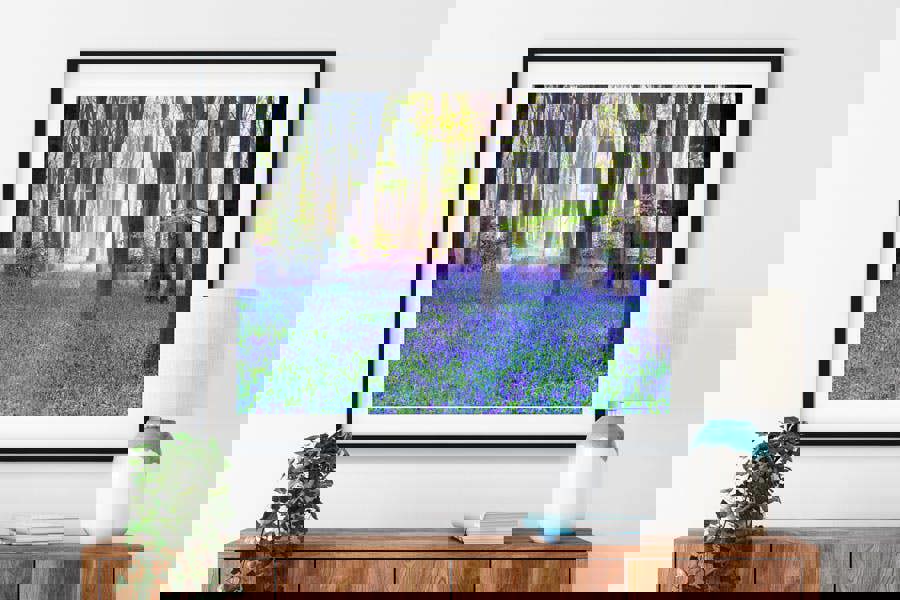 bluebell wood framed art print