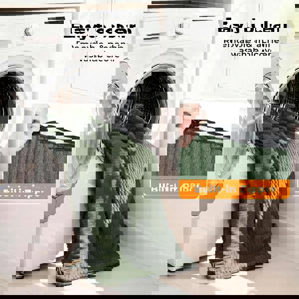 Skylos Pet Bed Orthopedic Small Dog Washable Waterproof Corduroy Wear Resistant Green