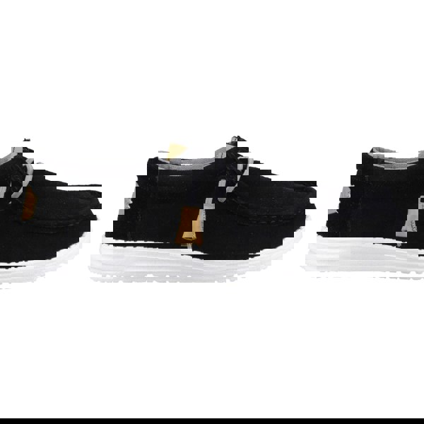 HEYDUDE Wally Craft Suede Shoe Unisex - Black