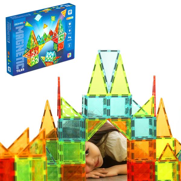 Geomag magnetic tiles gems 60 pieces