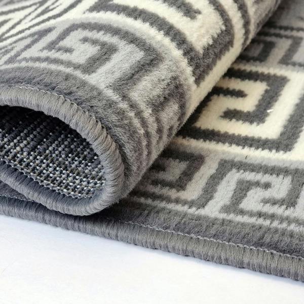 Viva Rugs Marble Rug Grey Large Small XL Soft Modern Bordered Living Room Bedroom Carpet Rug