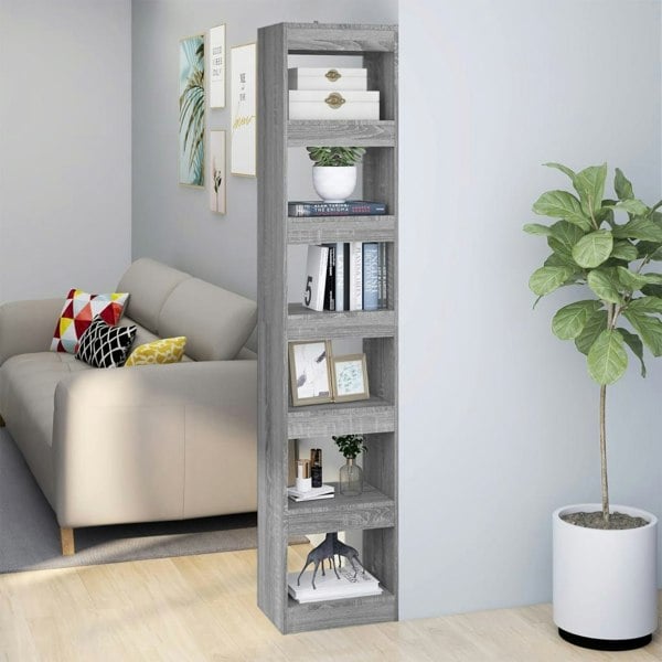 Berkfield Book Cabinet/Room Divider Grey Sonoma 40x30x198 cm