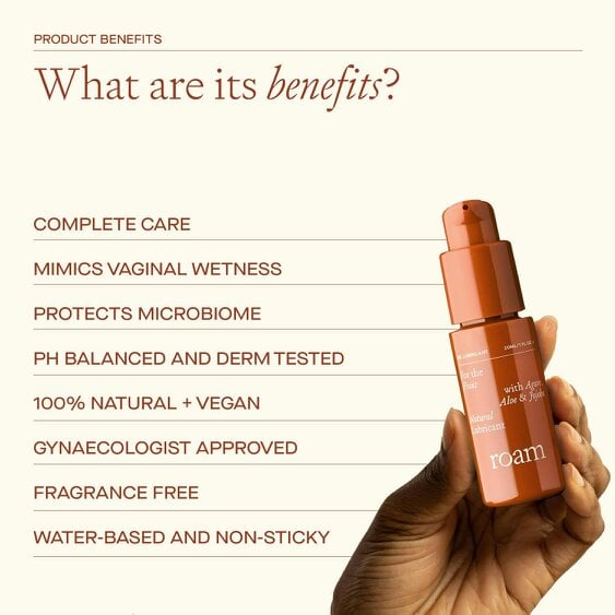 Roam Front Lube for Intimate Comfort - 100% Natural & Vegan Water Based - 20ml