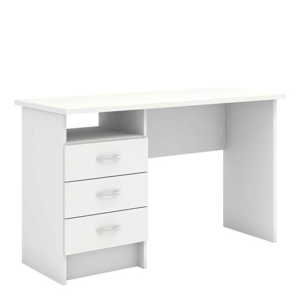 Wyld Haus Billabong White Wooden Office Desk 3 Drawers