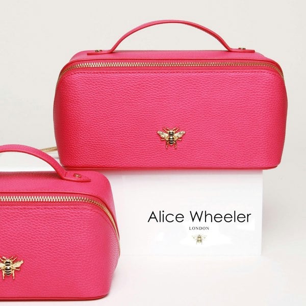Alice Wheeler Bee Train Case – Fold-Out Beauty Organiser