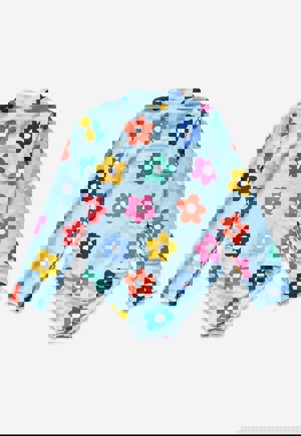 Rainbow Bloom Print Long - Sleeved Kids' Swimsuit - Toby Tiger