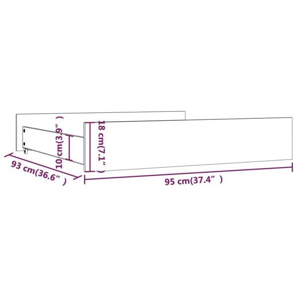 Berkfield Bed Drawers 2 pcs White Solid Wood Pine