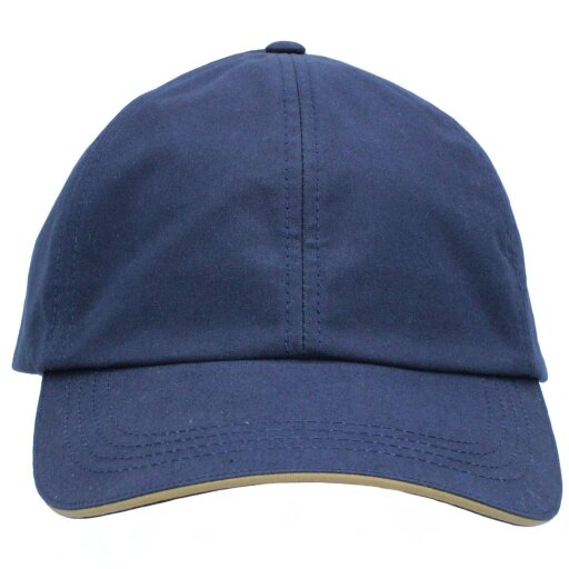 Heather Hats & Accessories Water And Sun Resistant Cotton Baseball Trucker Cap, Cotton Lining, Outdoor Wear, Marine Blue