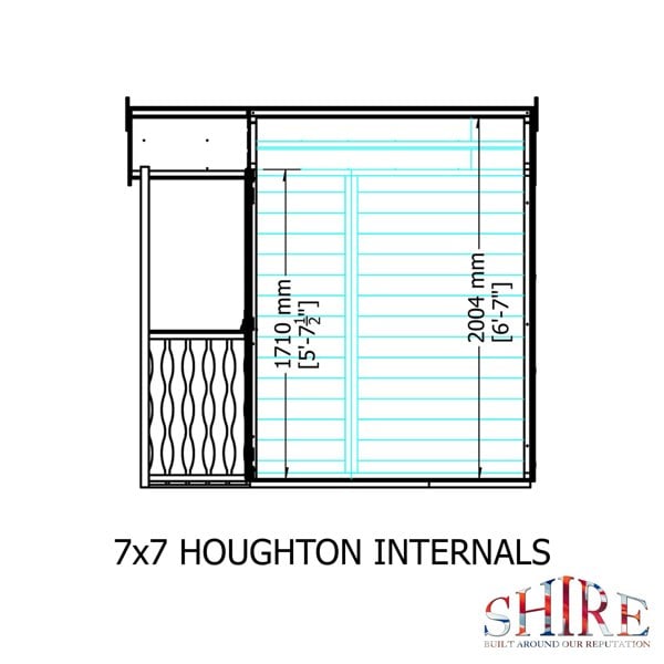 Shire Houghton(Vallance) 7x7 12mm interlock Clad wooden Summerhouse - Best Shed