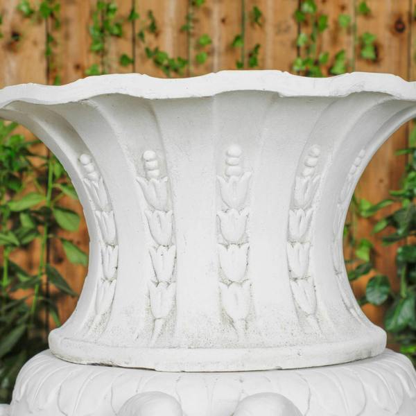 Pair of Urns With Mythical Horned Man Design 