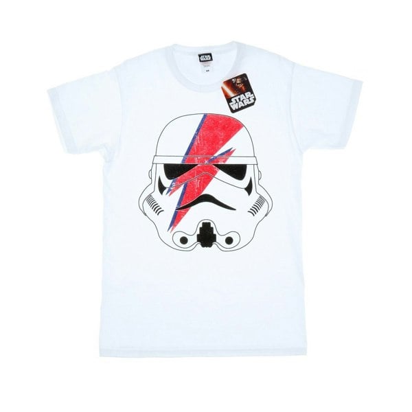 Star Wars Mens Stormtrooper Glam Lightning Bolt T-Shirt - White