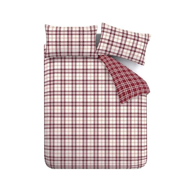 Kelso Check Plum Duvet Cover Set