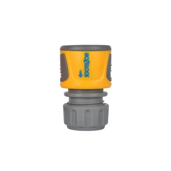 Hozelock Standard Hose End Connector (Pack of 2) - Grey/Yellow - 