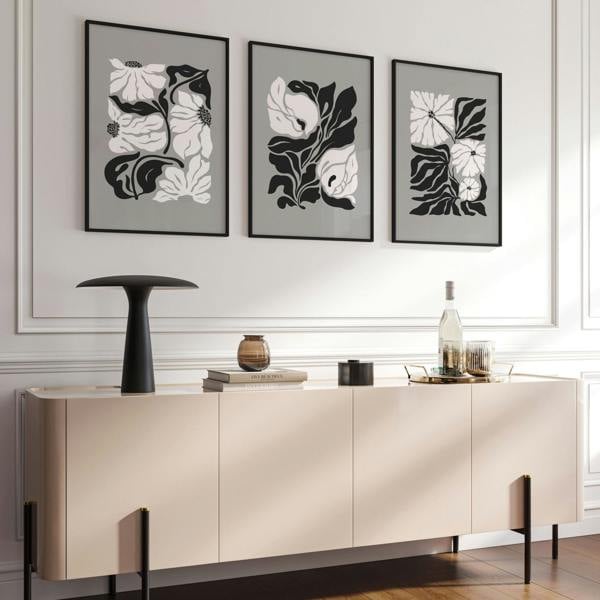 Pictures For Living Room | Set of 3 Botanical Wall art Prints