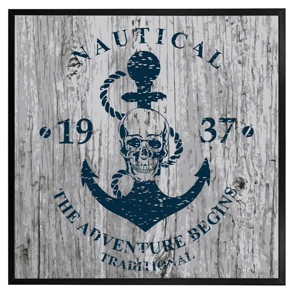 Benjamin Tate Design Anchor print on wood (Picutre Frame)