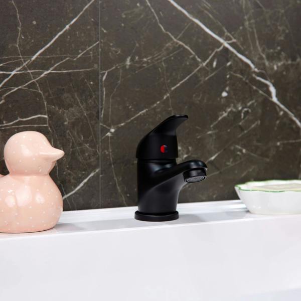 Flode Mien | Mono Basin Mixer Tap | Matt Black
