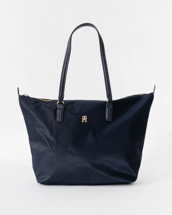 Tommy Hilfiger Poppy TH Womens Tote Bag - Space Blue